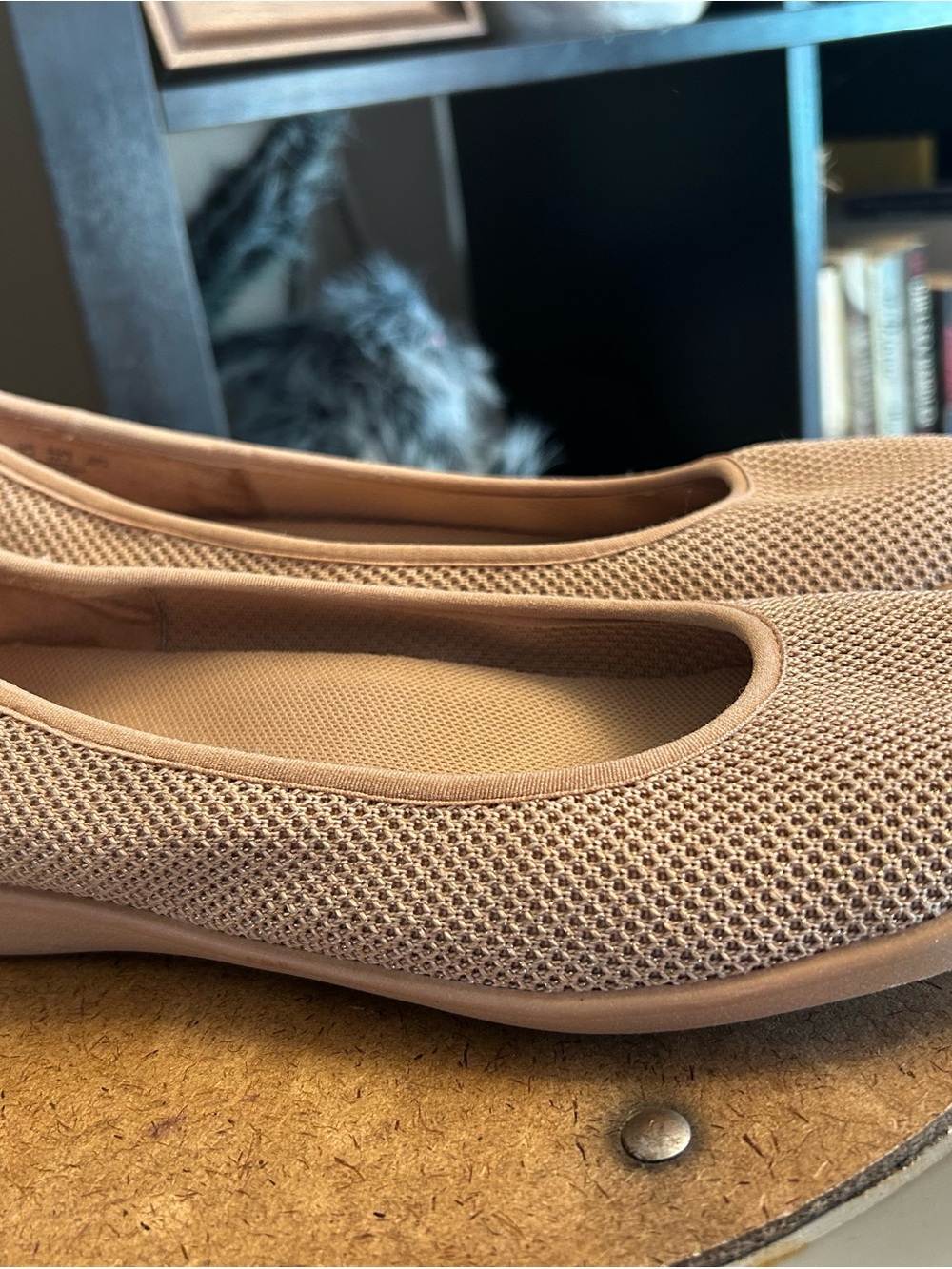 Naturalizer Knit Ballet Flats in Tan